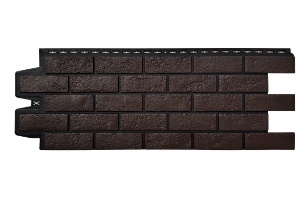 ФП Grand Line состаренный кирпич премиум Шоколадный (шов RAL 9005) купить в Чебоксарах