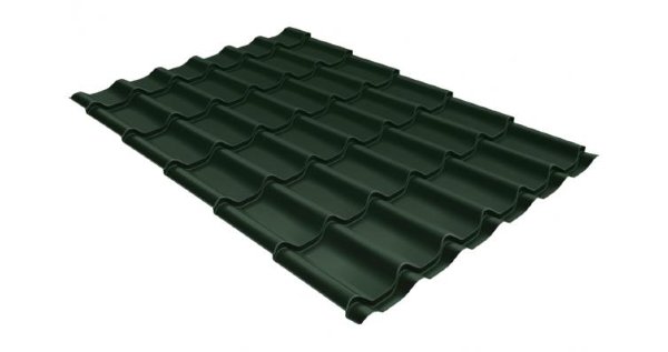 Металлочерепица классик 0,5 Satin RR 11 темно-зеленый купить в Чебоксарах
